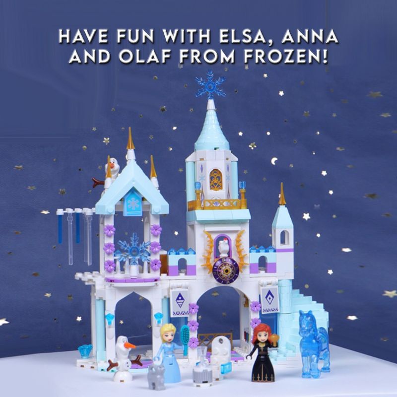 Frozen Castle Block Dollhouse Playset Elsa Anna Olaf 360 Pieces Legoing ...