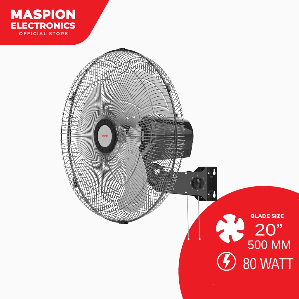 Maspion Power Wall Fan Kipas Angin Dinding 20 Inch PW-506 W - Gambar 2