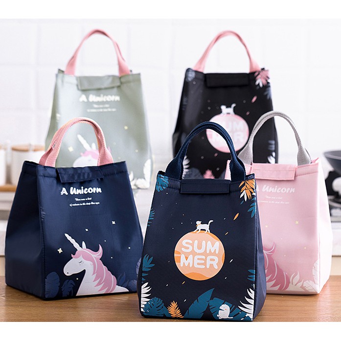 Portable Lunch Box Waterproof Thermal Insulation Food Lunch Bag Picnic Bag Unicorn Insulated Lunch Bag Shopee Singapore