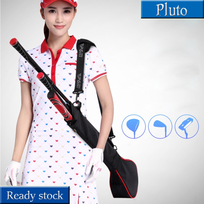 Portable Lightweight Golf Clubs Carry Bag with Three Clubs Mini Nylon