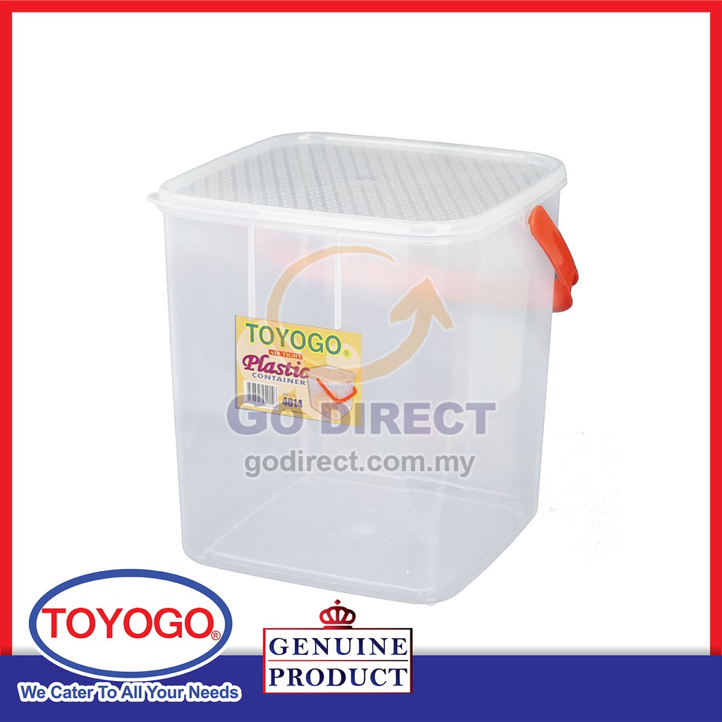 2 X TOYOGO 5L Air Tight Handy Square Container Food Plastic storage ...