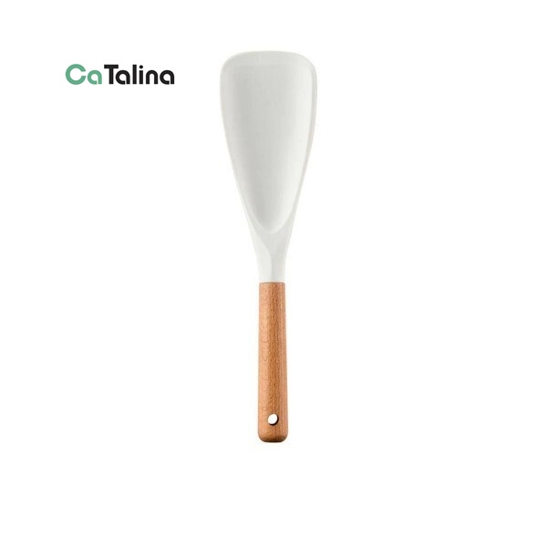 CaTalina Shovel Silicone Handle Kayu Non-Stick Tahan Panas - Gambar 2