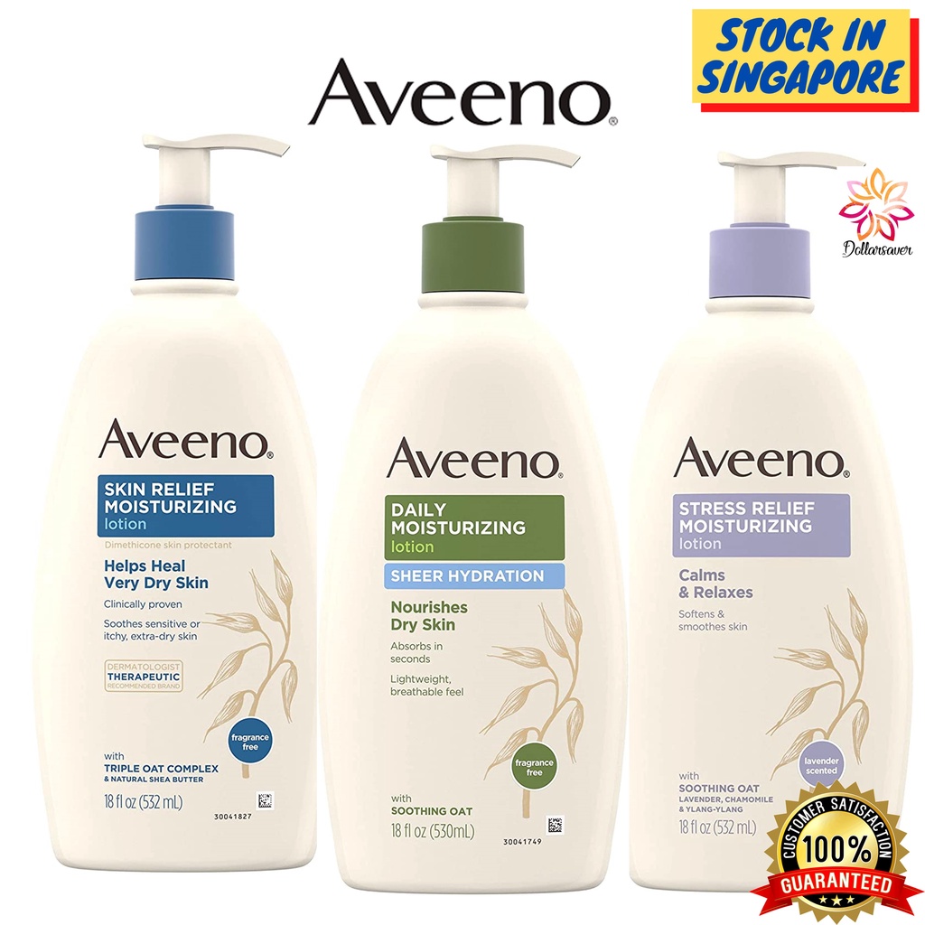 Aveeno Daily Moisturizing Lotion Sheer Hydration 350ml / Stress Relief