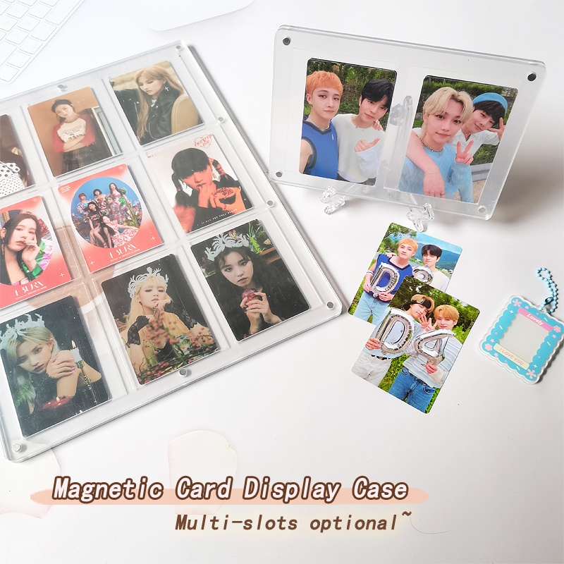 High Clarity Multi Slot Magnetic Display Case Photo Card Holder ...