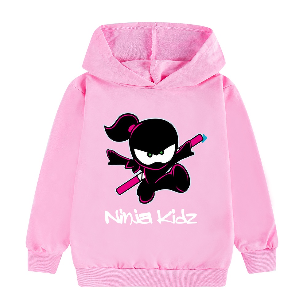 Kids Clothes Cartoon Ninja Kidz Printed Boys Long Sleeve Hoodies Girls Hooded Sweatshirt Casual Top Shopee Singapore