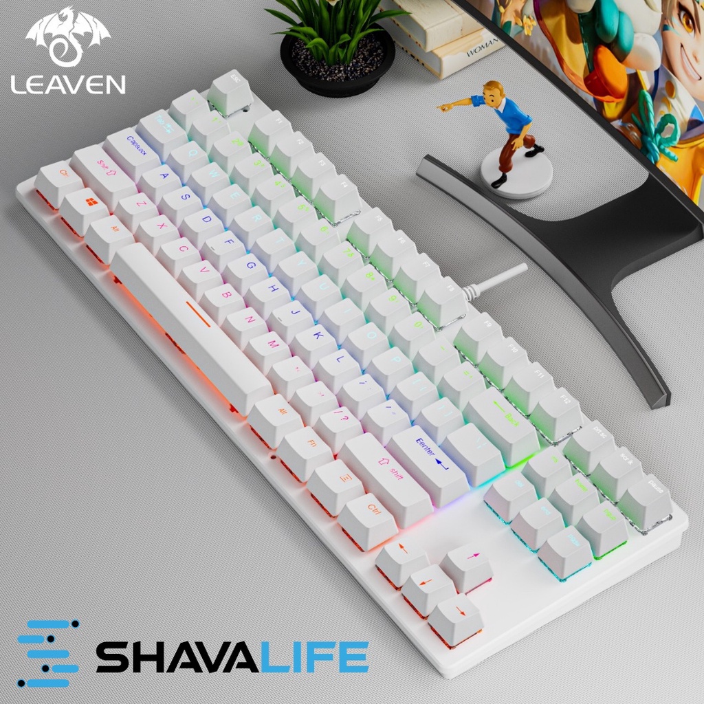 LEAVEN K550 Wired Mechanical Gaming Keyboard With Classic and Retro ...