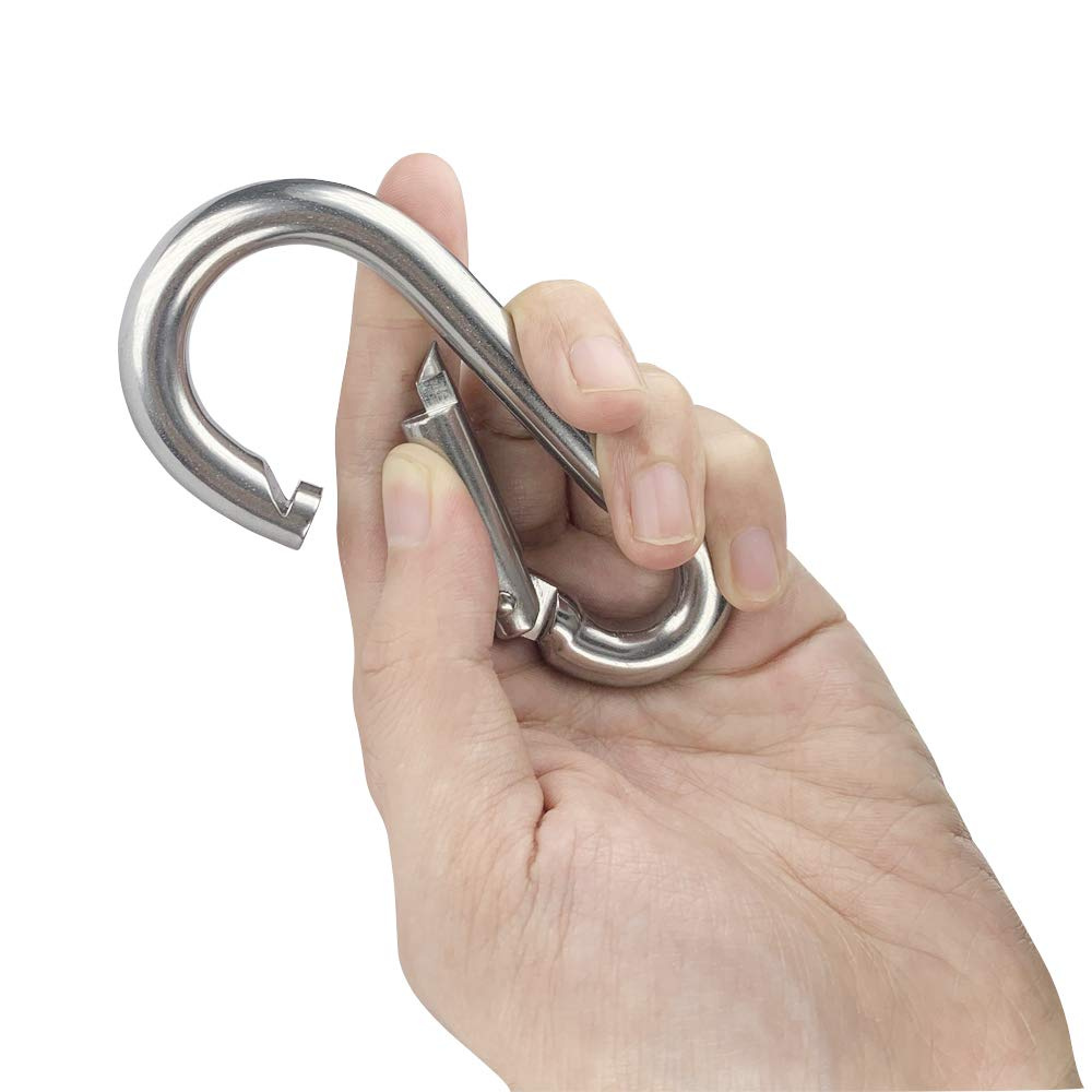 6 Pcs Dual Spring Carabiner Clips | 8-Shaped Keychain Hooks, Durable Zinc Alloy - View #14