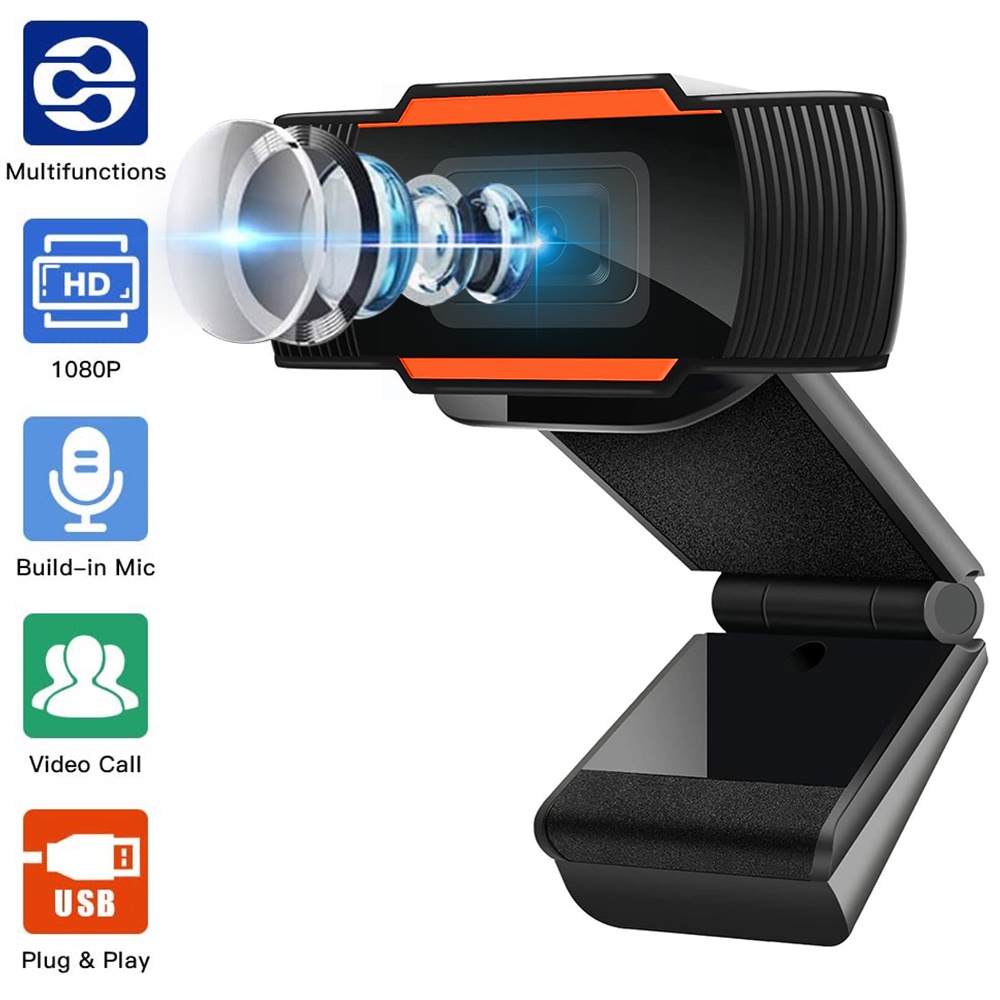 Webcam 1080P Full HD Web Camera With Microphone USB Plug Web Cam