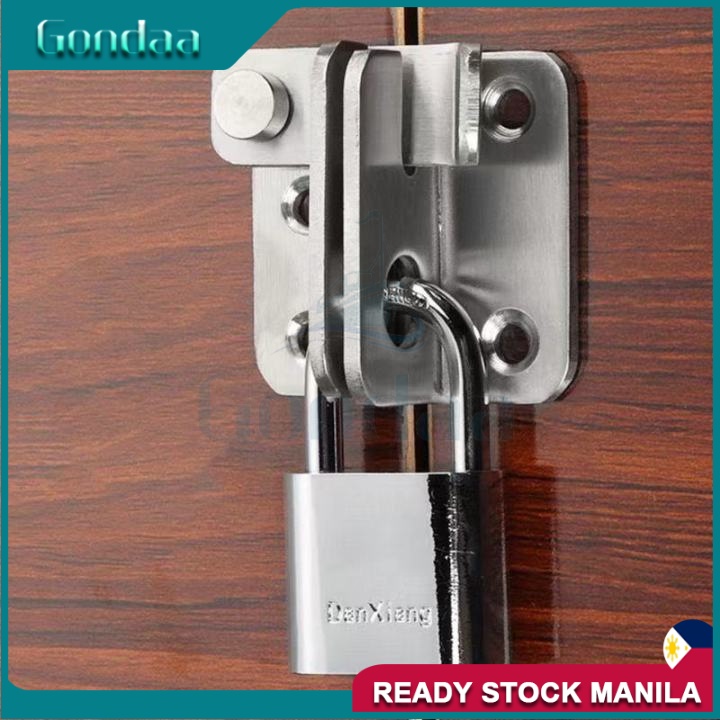 304 stainless steel safety hasp door lock for bathroom bedroom door