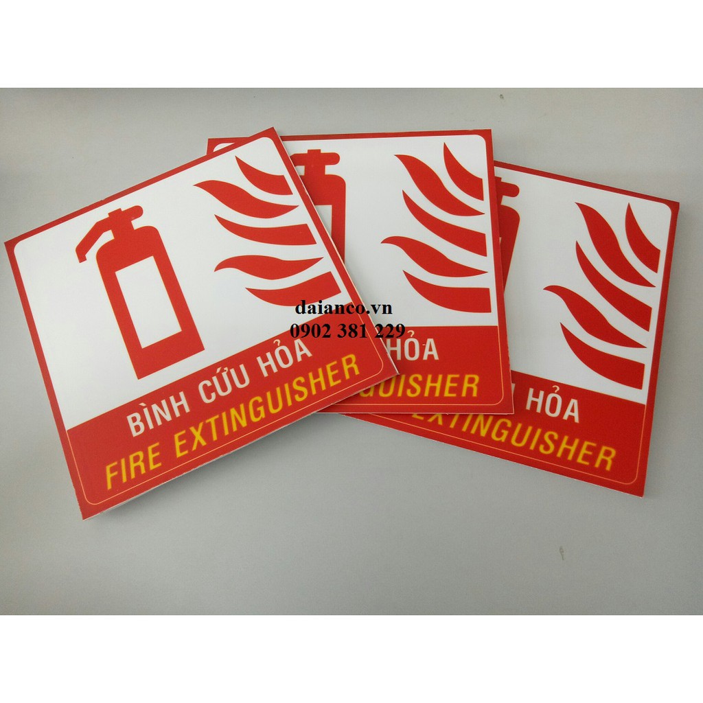 Fire Extinguisher Sign, Fire Tank decal Sticker Fomex 20 x 20cm ...