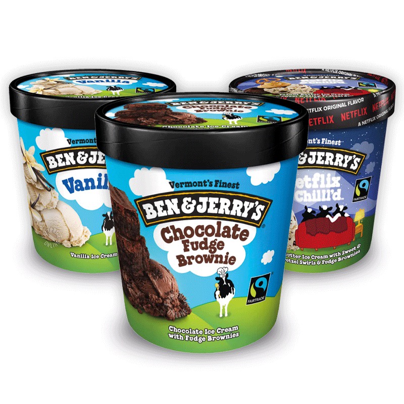 Ben & Jerry's - Assorted Flavours (3 x 473ml) | Shopee Singapore