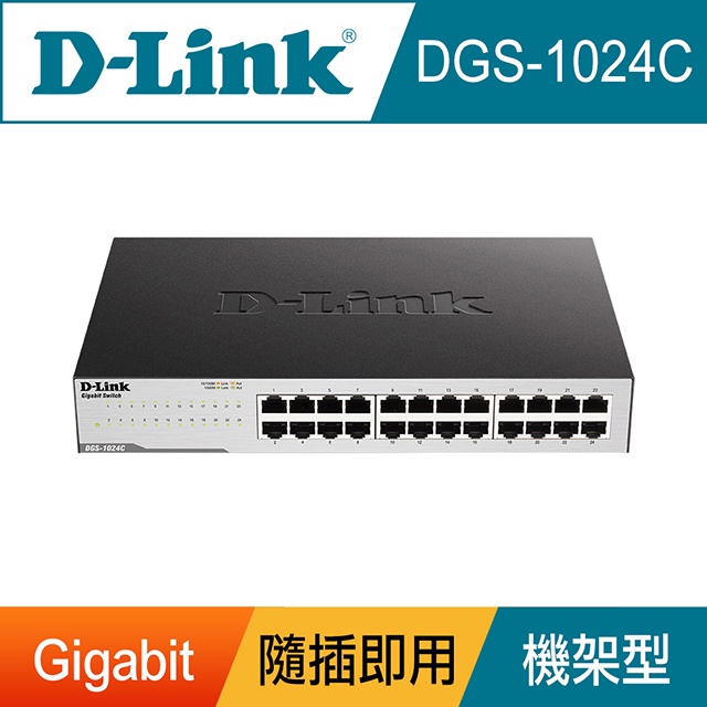 D-Link DGS-1016C 1024C Unmanaged 16/24 Port 10/100/1,000base-T Ethernet ...