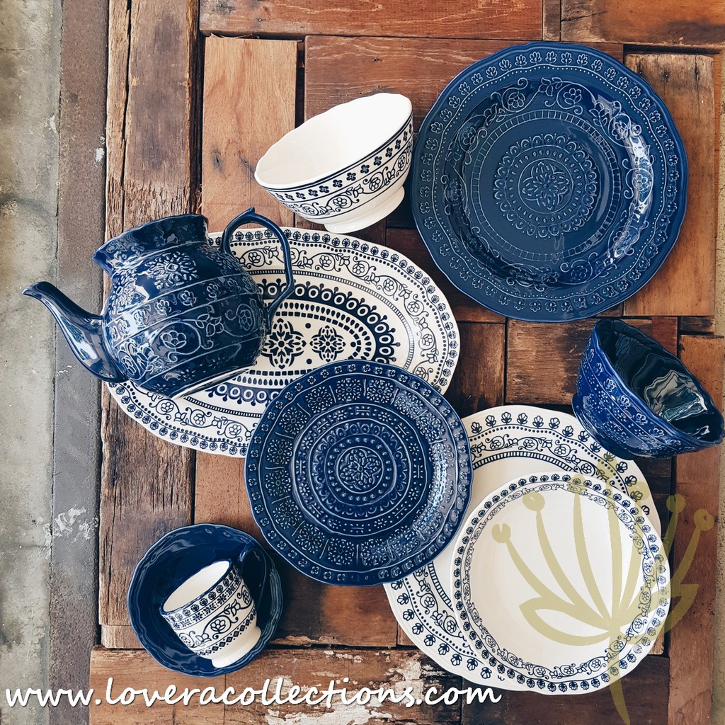 LOVERA Adelaide Blue & White Dinnerware & Serveware Set Pricing ...