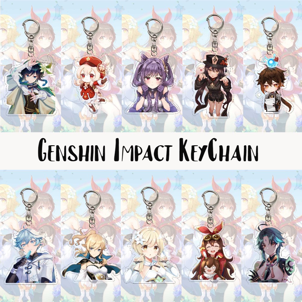 Genshin Impact Keychain Collection Souvenirs 原神锁匙扣 - Hu tao Venti Klee ...