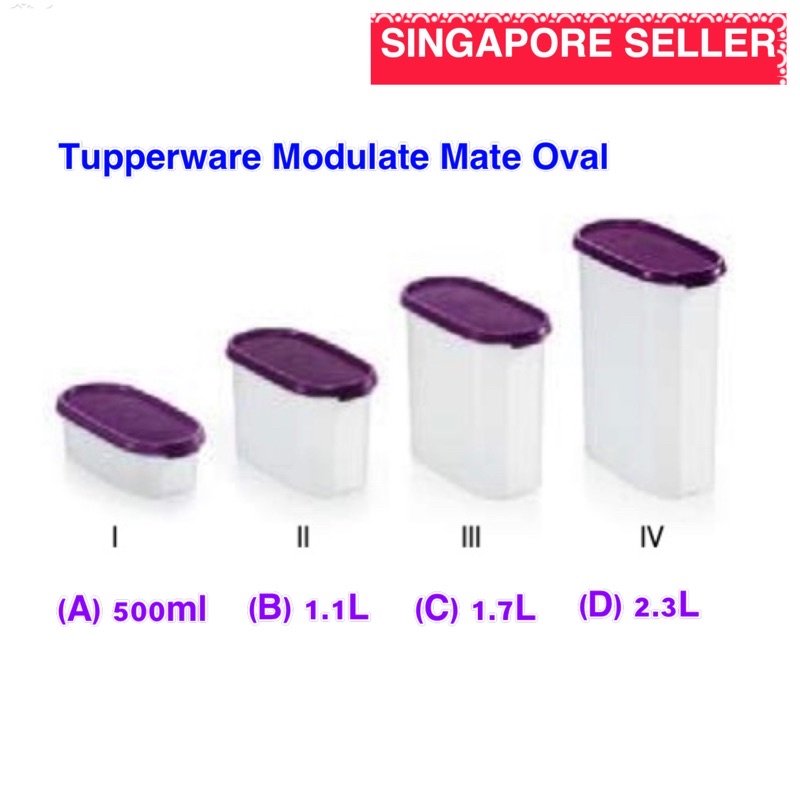 ️ The best pantry organiser! ️ Tupperware Modular Mate Oval | Shopee ...