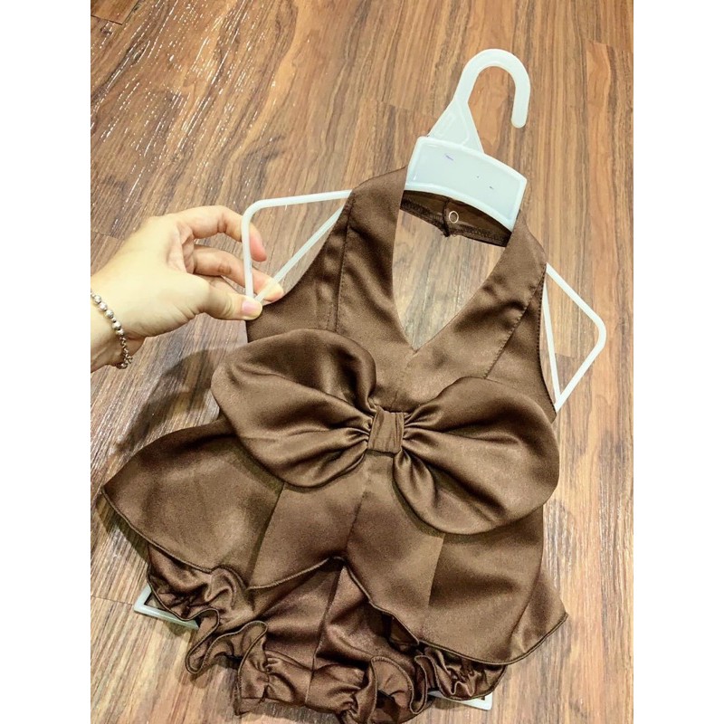 [SUPER HOT]SUPER WEST BROWN BIB SET | Shopee Singapore