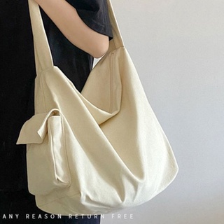 Canvas Bag 2023 Summer Simple Simple Light Large-capacity Shopping College  Student Trend Tote bag