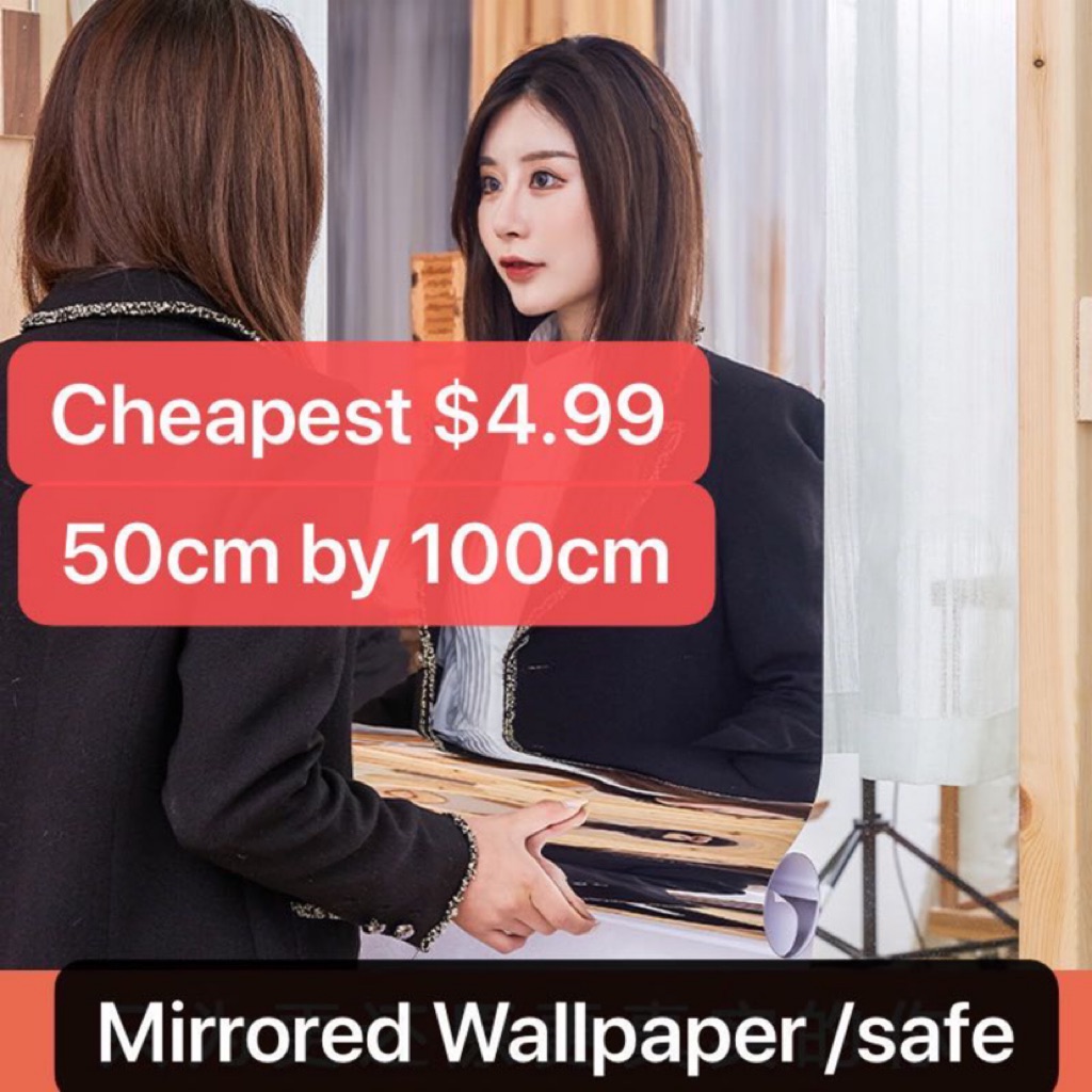 Mirror Wall Sticker Reflective Selfadhesive DIY PET Crystal Mirror