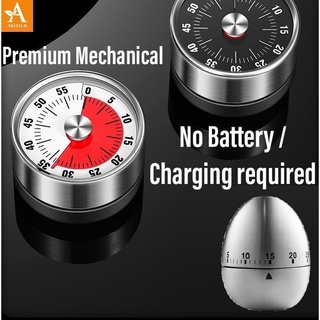 1pc Stainless Steel Kitchen Timer With Magnet, Mechanical Egg Cooking  Timer, Baking Down Timer Reminder For Home Use