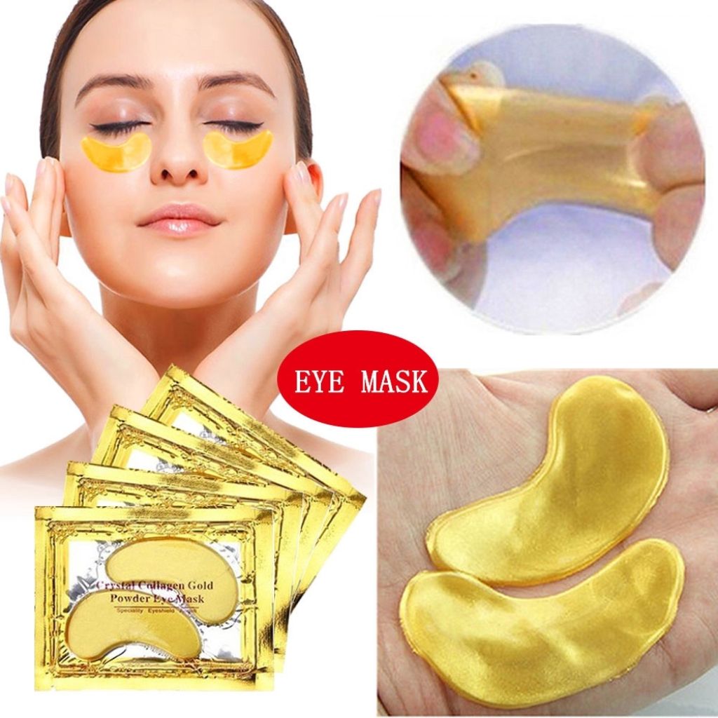 24K Gold Crystal Collagen Eye Mask Anti Aging/Dark Circles/Puffiness