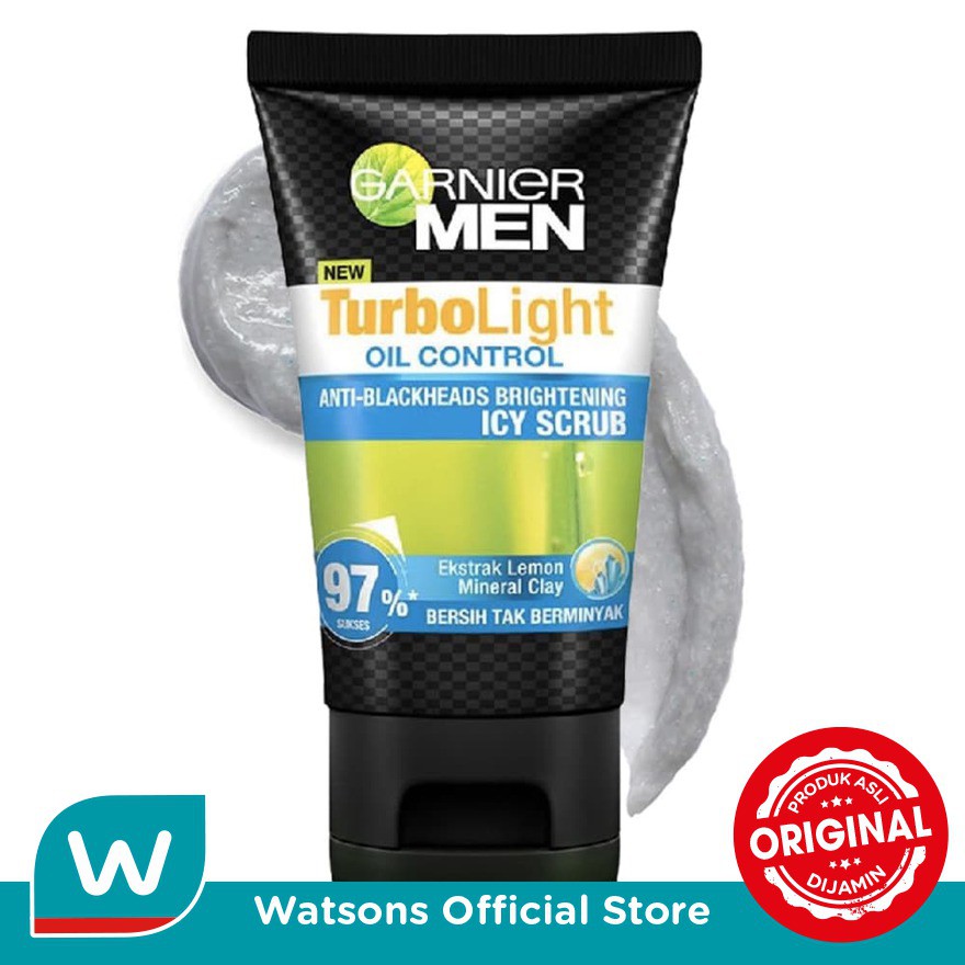 Garnier Men Oil Control Icy Scrub Facial Foam Cleanser 100 ml