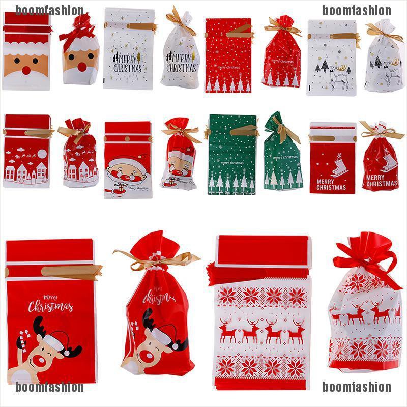 [BOOMFashion] 10pcs Plastic Candy Bags Christmas Elk Candy Sweet Treat ...