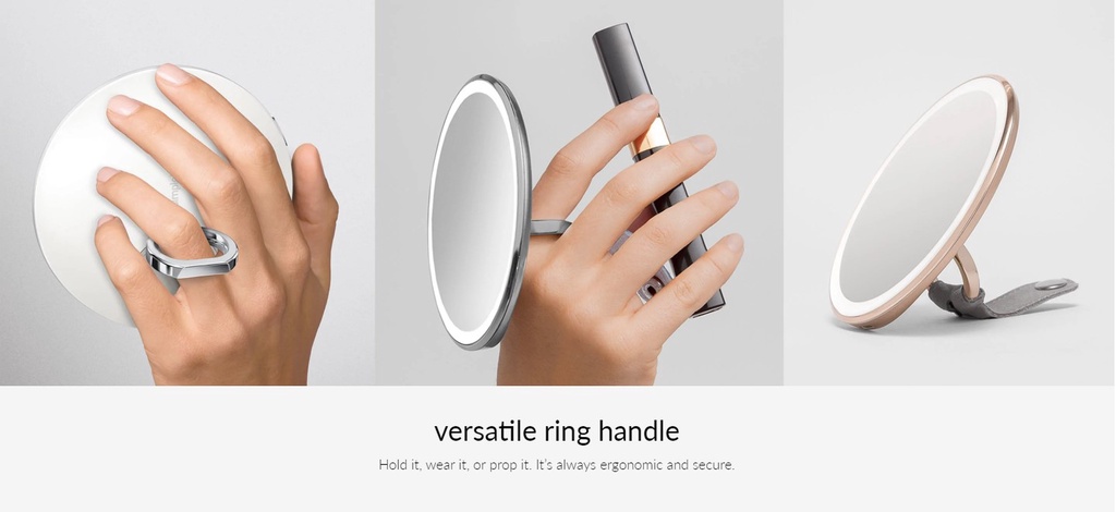 simplehuman Sensor Mirror Compact 3x Magnification | Shopee Singapore