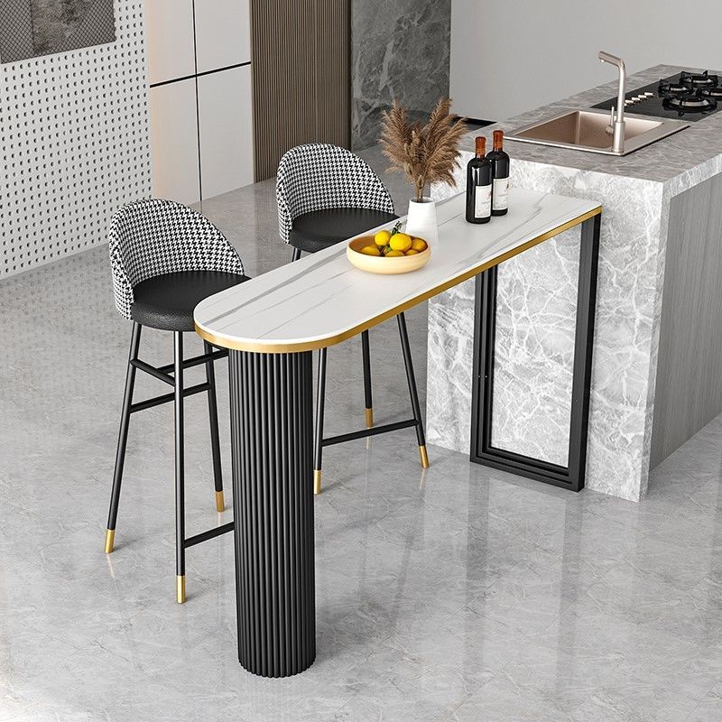 Chair Marble Bar Dining Leaning Wall Cafe Shop Console Table High ...