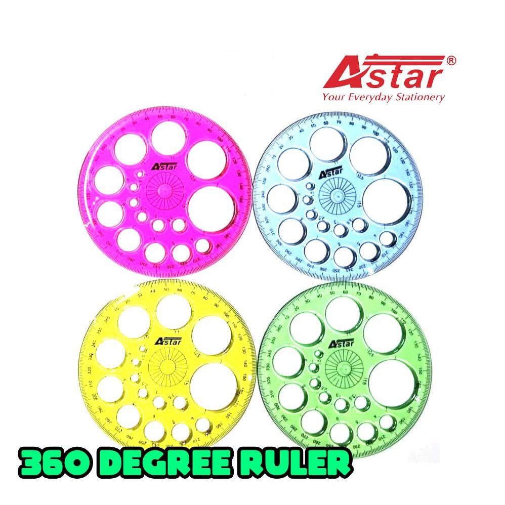 Astar SL8 360 Degree Rounded Ruler with Hole / 360’ Protractor | Shopee ...