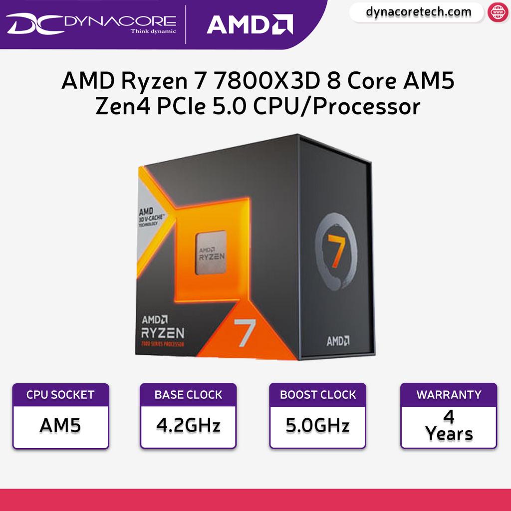 AMD Ryzen 7 7800X3D 8 Core AM5 Zen4 PCIe 5.0 CPU/Processor - 4