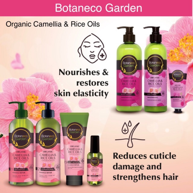 Botaneco Garden Camellia & Rice Oils (shampoo/ body shampoo ...