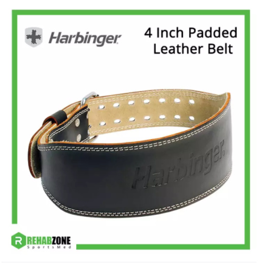 Harbinger 4 Inch Padded Leather Lifting Belt Shopee Singapore