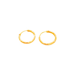 Top Cash Jewellery 916 Gold Loop Earring with Design