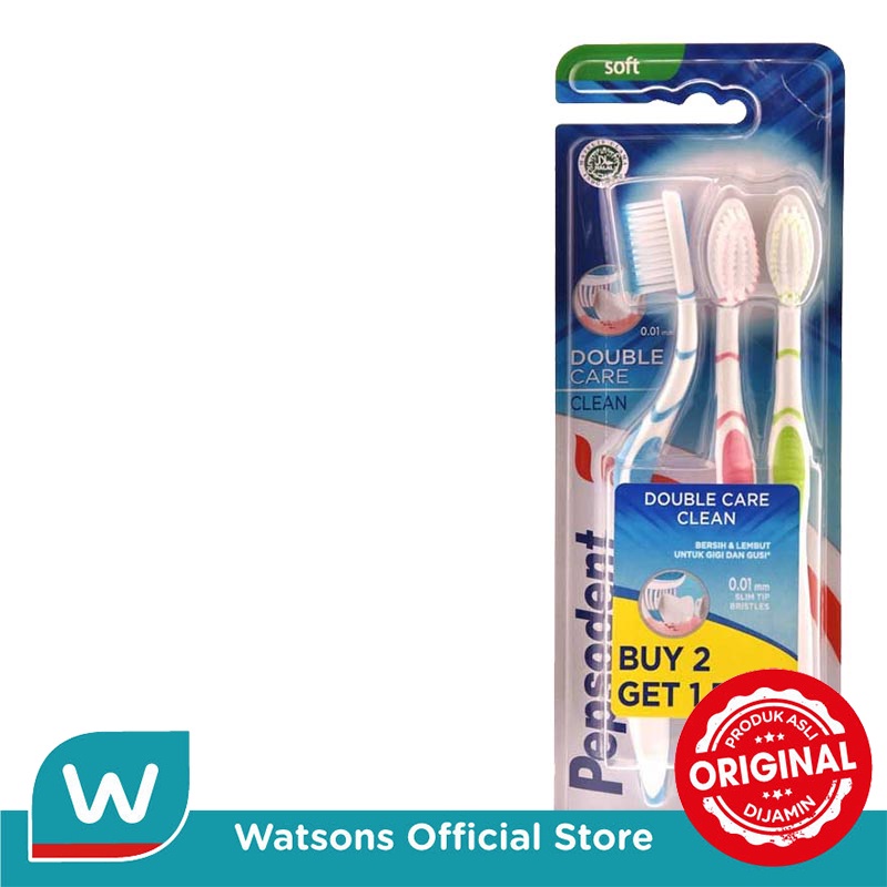 Pepsodent Sikat Gigi Double Care Sensitive 2+1 - Gambar 2