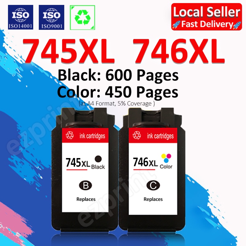 Compatible for Canon 745XL 746XL Ink Cartridge Canon 745 Refill Canon