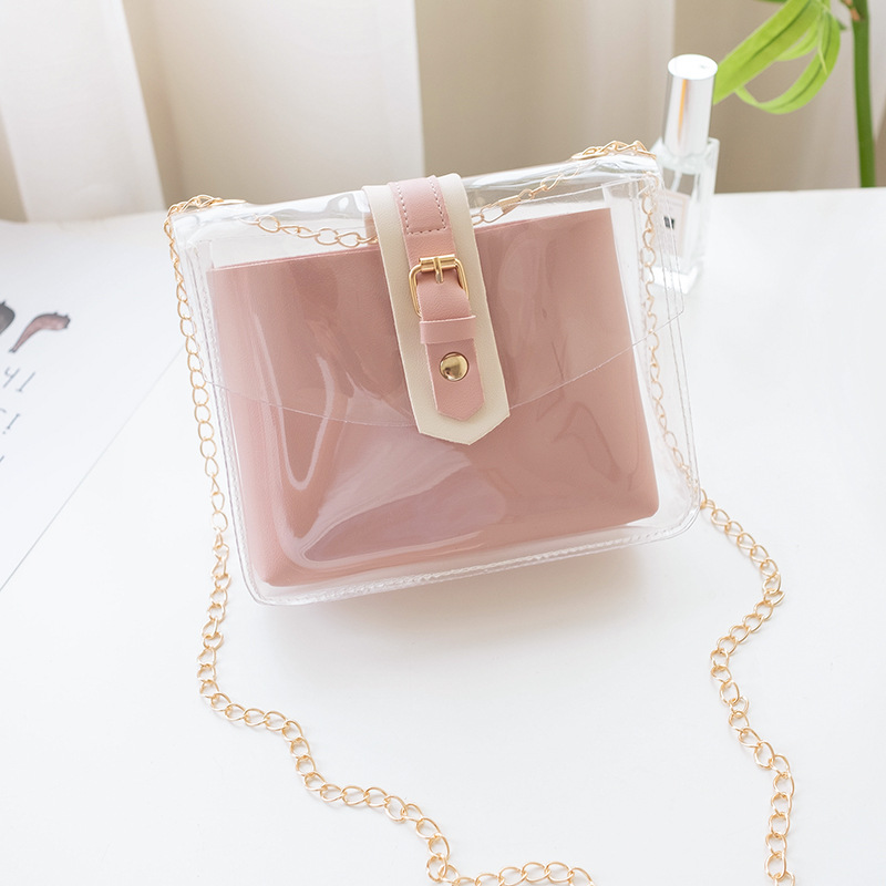 Chain Style Fashion Solid Color Single Shoulder Bag,one-size