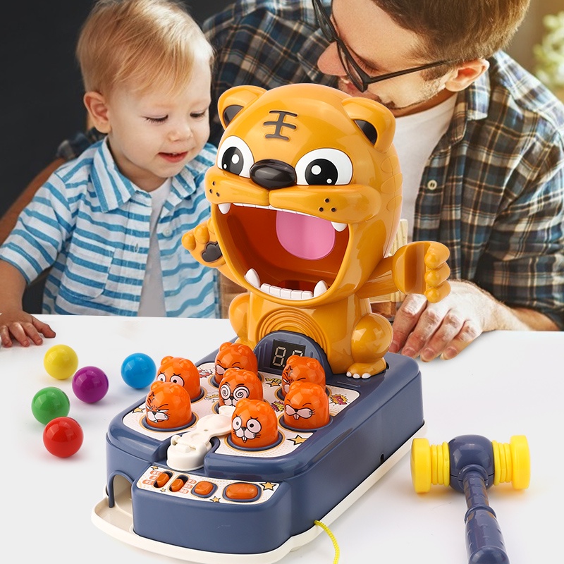 3 in 1 Whack A Mole Toy Toddler Song Music Lights Educational Pounding Hammer Target Shooting Cute