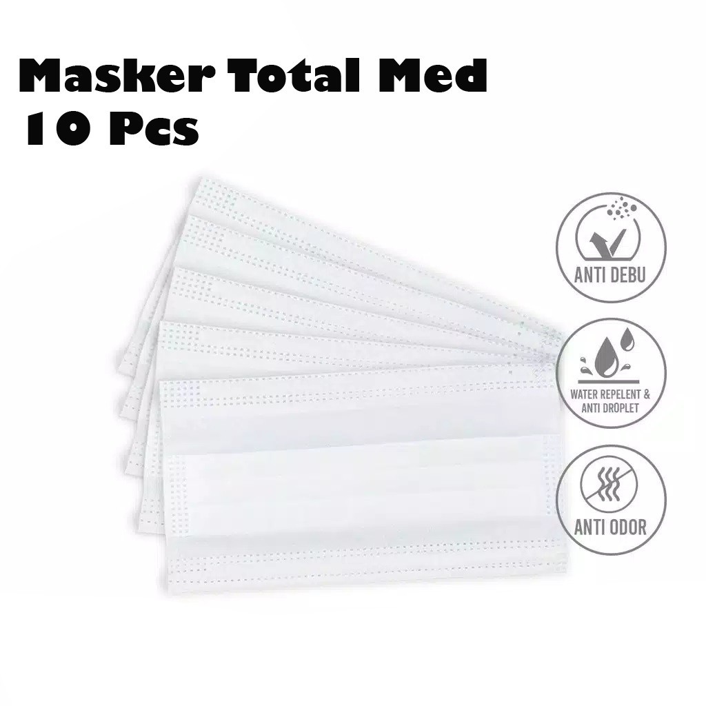 Total Med Mask - Anti-Droplet Mask 10 Pcs | Shopee Singapore