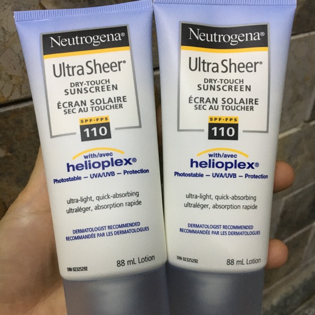 Neutrogena Ultra Sheer Dry Touch suncreen spf 110 (Canadian) | Shopee ...