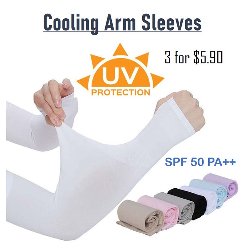 ?SG Seller Anti UV Cooling Arm Sleeves?Outdoor Sport UV Protection With Cooling Effect