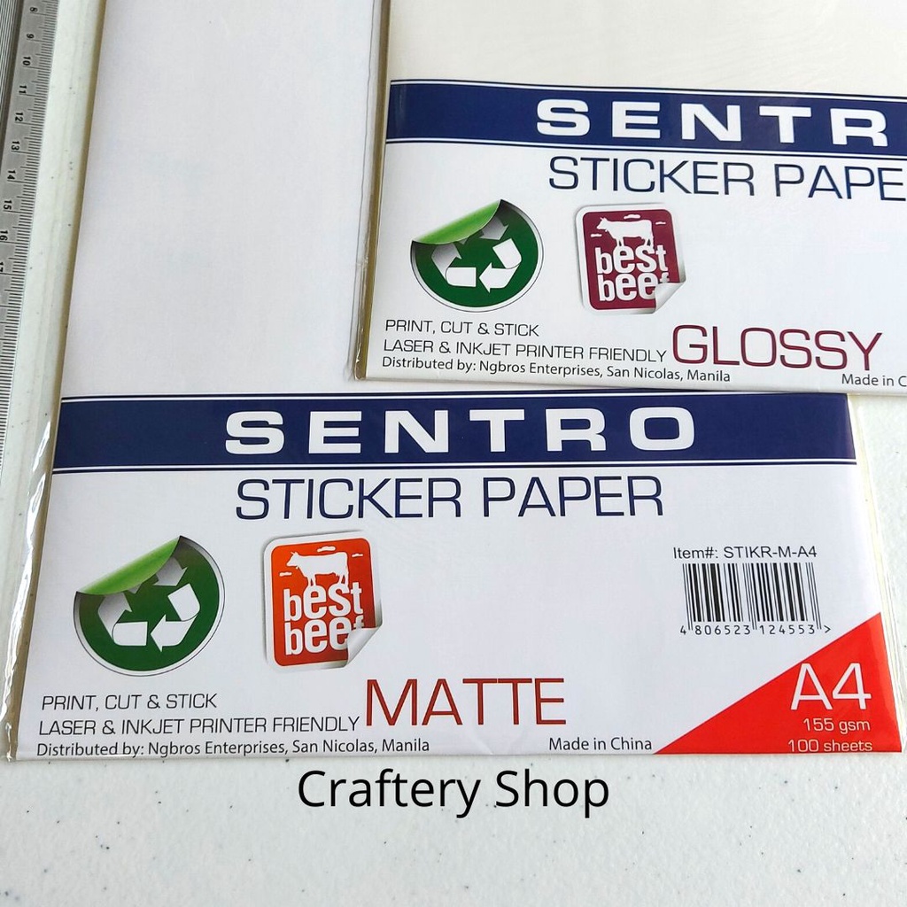 Sticker Paper Pack of 10pcs A4 Size | Shopee Singapore