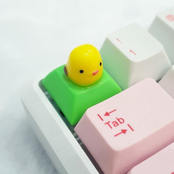 Extremely cute small chicken Keycap (unique resin Keycap) (Artisan ...