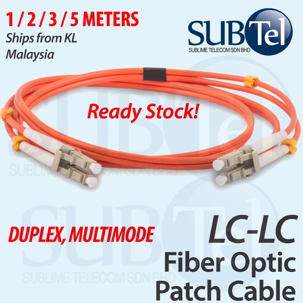LC-LC Multi Mode Duplex Fiber Optic Patch Cord Cable For LAN SFP MM MMF ...