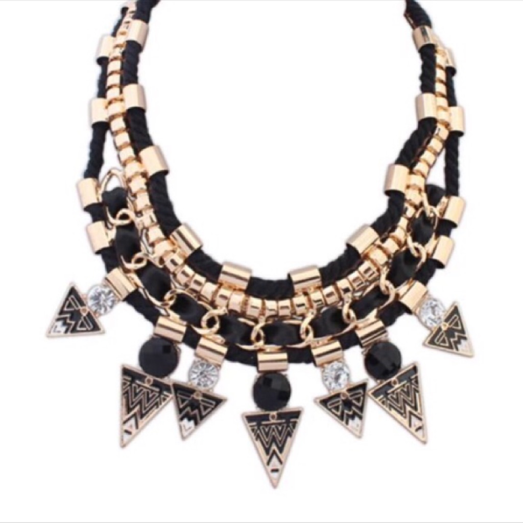 Gold hot sale tribal necklace