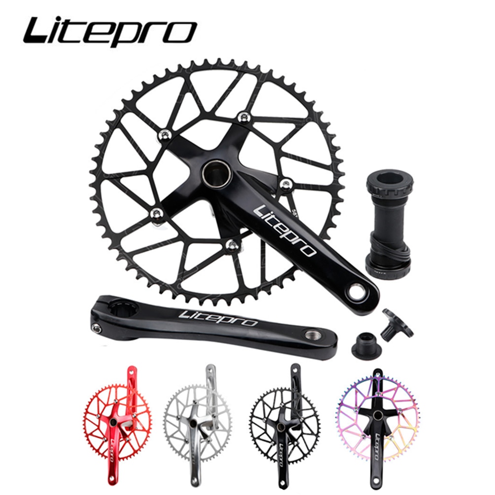 Litepro Folding Bike Hollow Integrated Crank Chainwheel Sprocket ...