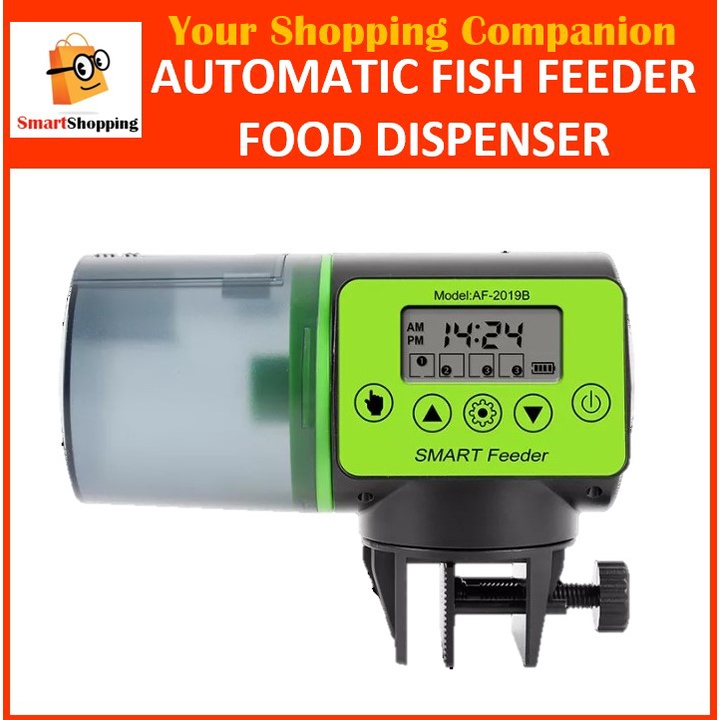 Automatic Fish Feeder Electric Aquarium Feeder Auto Adjustable Food ...