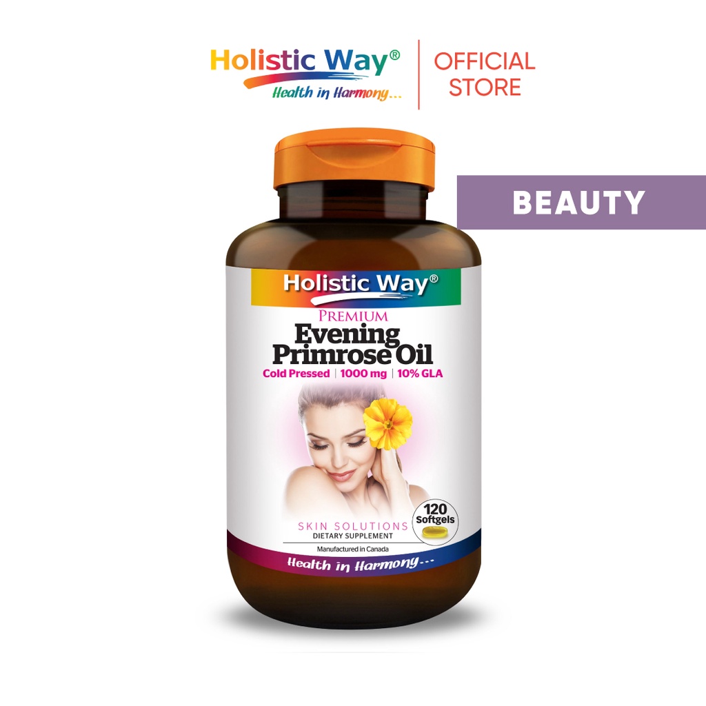 Holistic Way Premium Evening Primrose Oil EPO 1000mg (120 Softgels)