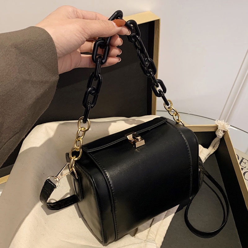 New Arrival French Non-mainstream Bag Women's 2021 New Style Fashion Textured Versatile Chain Crossbody Bag Box Bag WOME