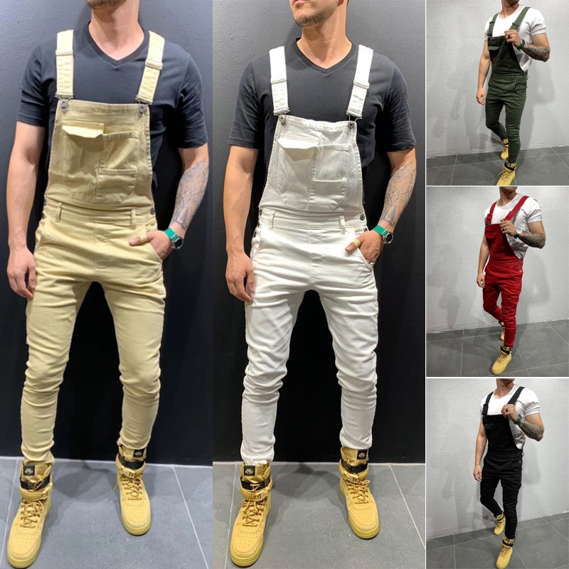 Male best sale skinny overalls