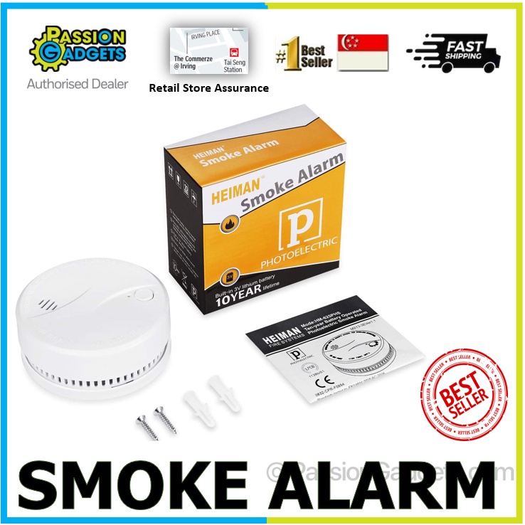 SCDF Requirement 10 Year Heiman Smoke Alarm Detector HM-626PHS ...